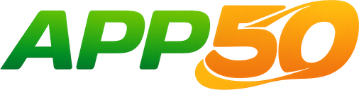 app 50 logo linking back to homepage